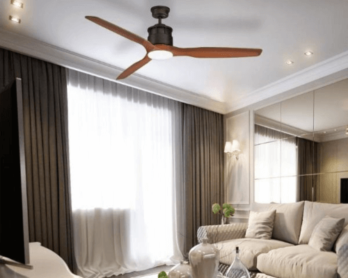 white ceiling fan with light