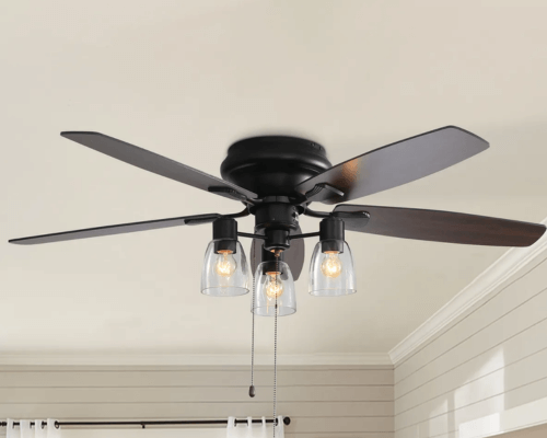 ceiling fans with lights flush mount