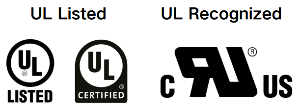 UL listed VS Recognize