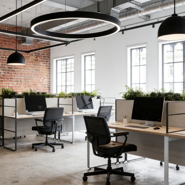 modern industrial office lighting
