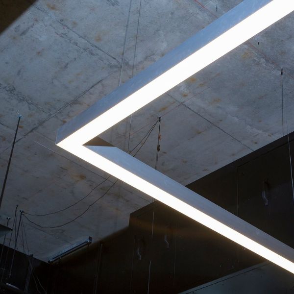 L shape linear pendant light