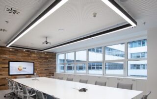 Modern Commercial Spaces Featuring Rectangular LED Suspension Solutions
