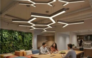 Y shape architectural light conference room space