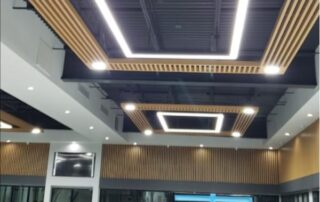 square box shape light in retail store