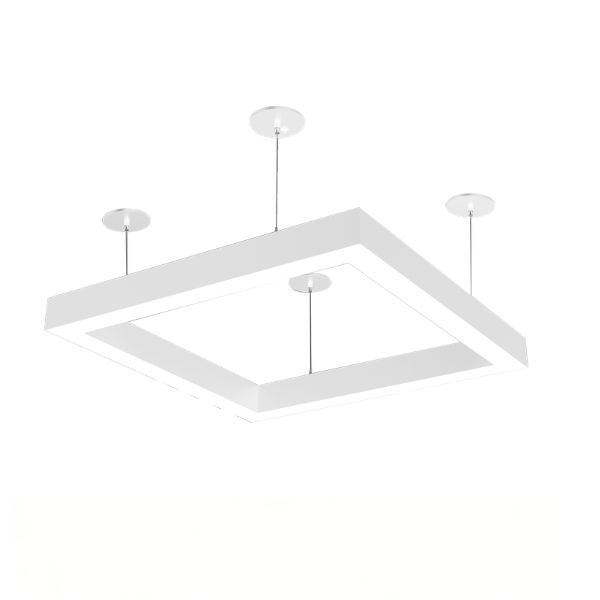 white color square box pendant light