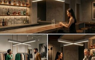 x Shape Linear Light in Commercial Space