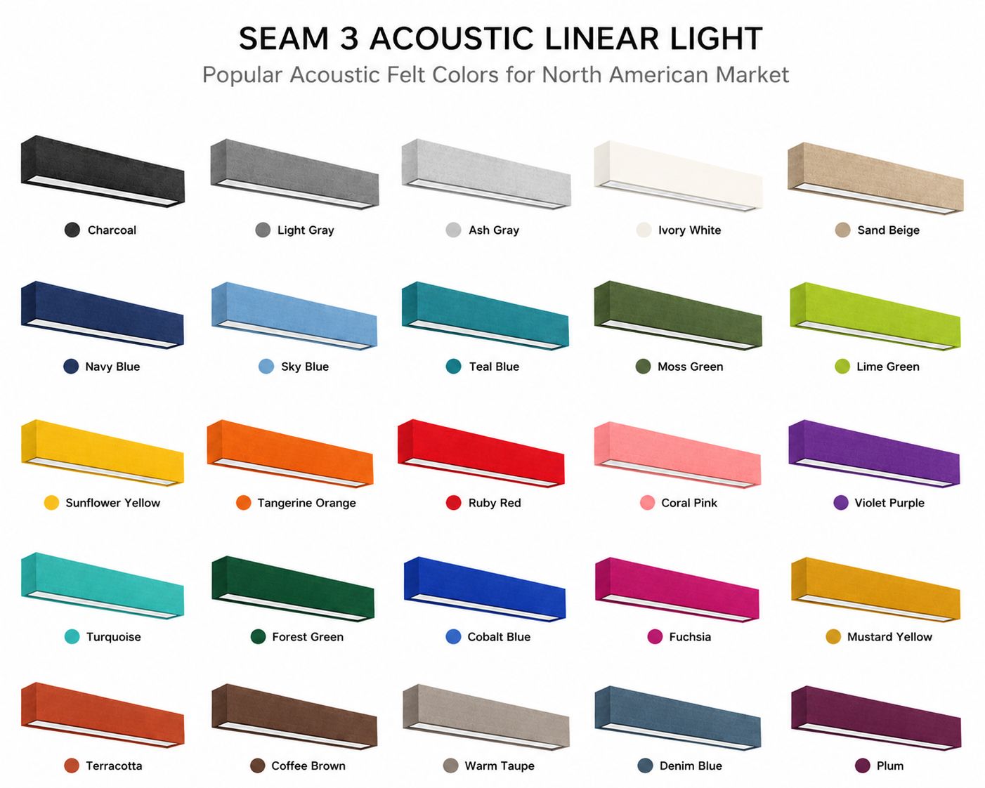 acoustic linear light fixture